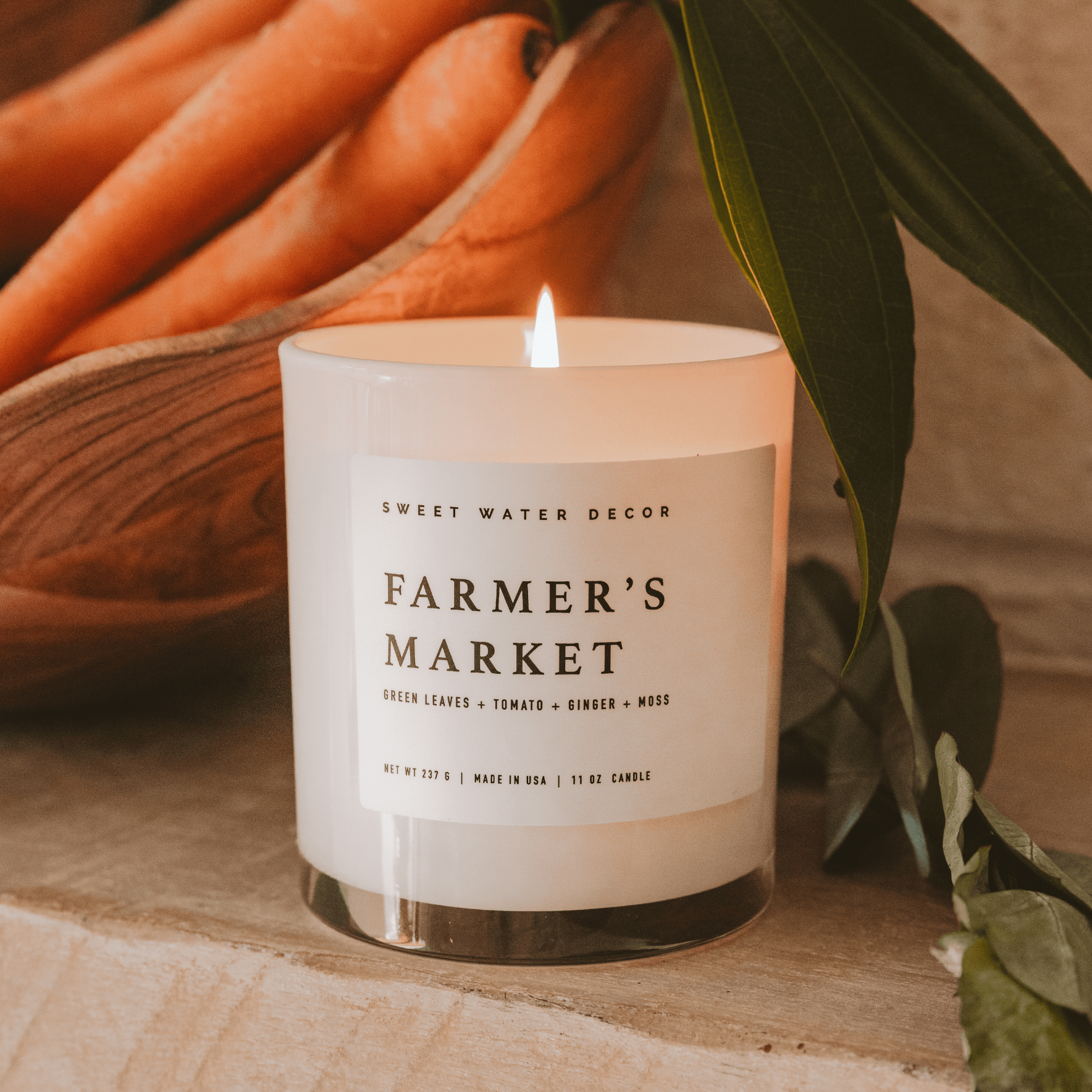 Farmer's Market Soy Candle - White Jar - 11 oz