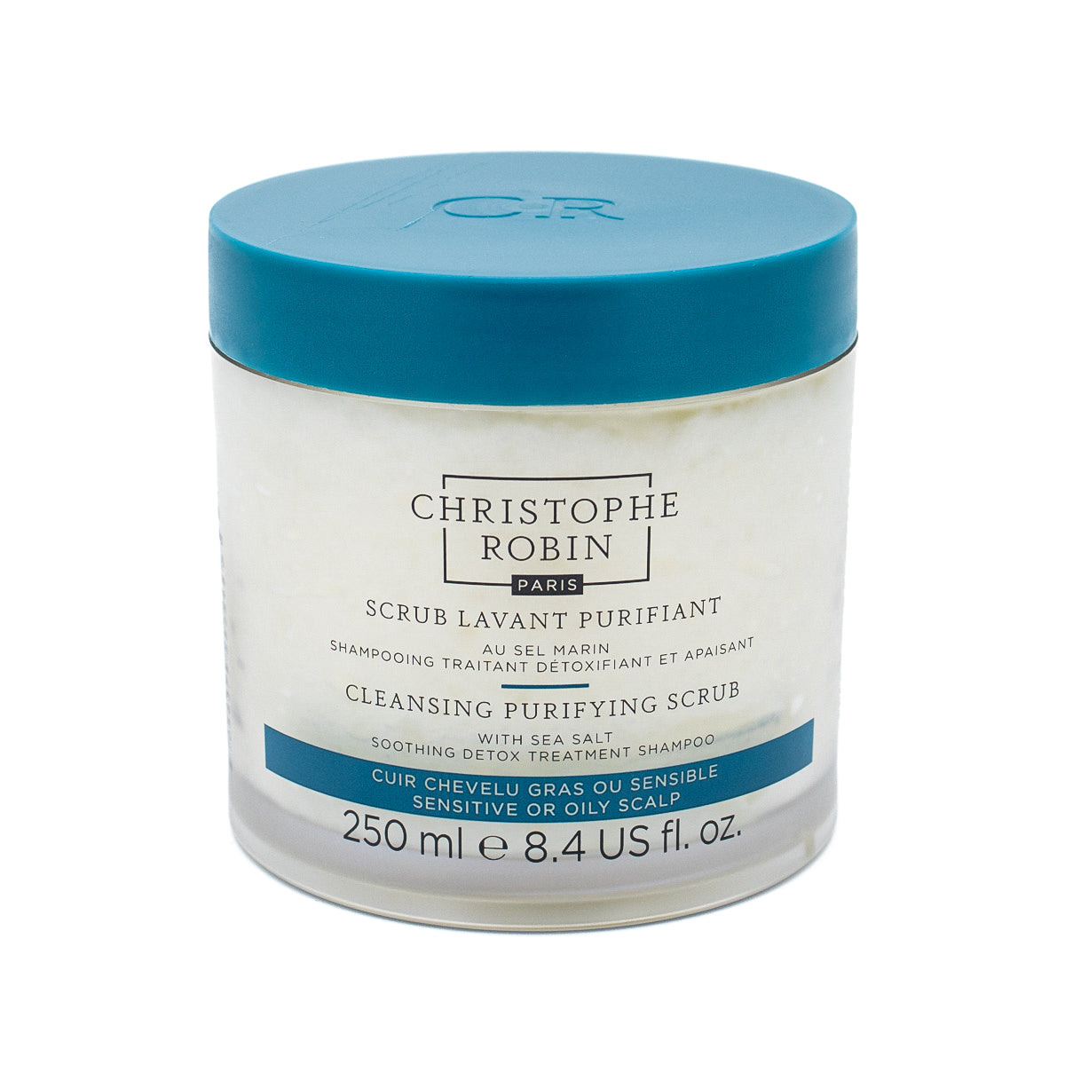 Exfoliante purificante limpiador con sal marina CHRISTOPHE ROBIN 8.4 oz - Nuevo