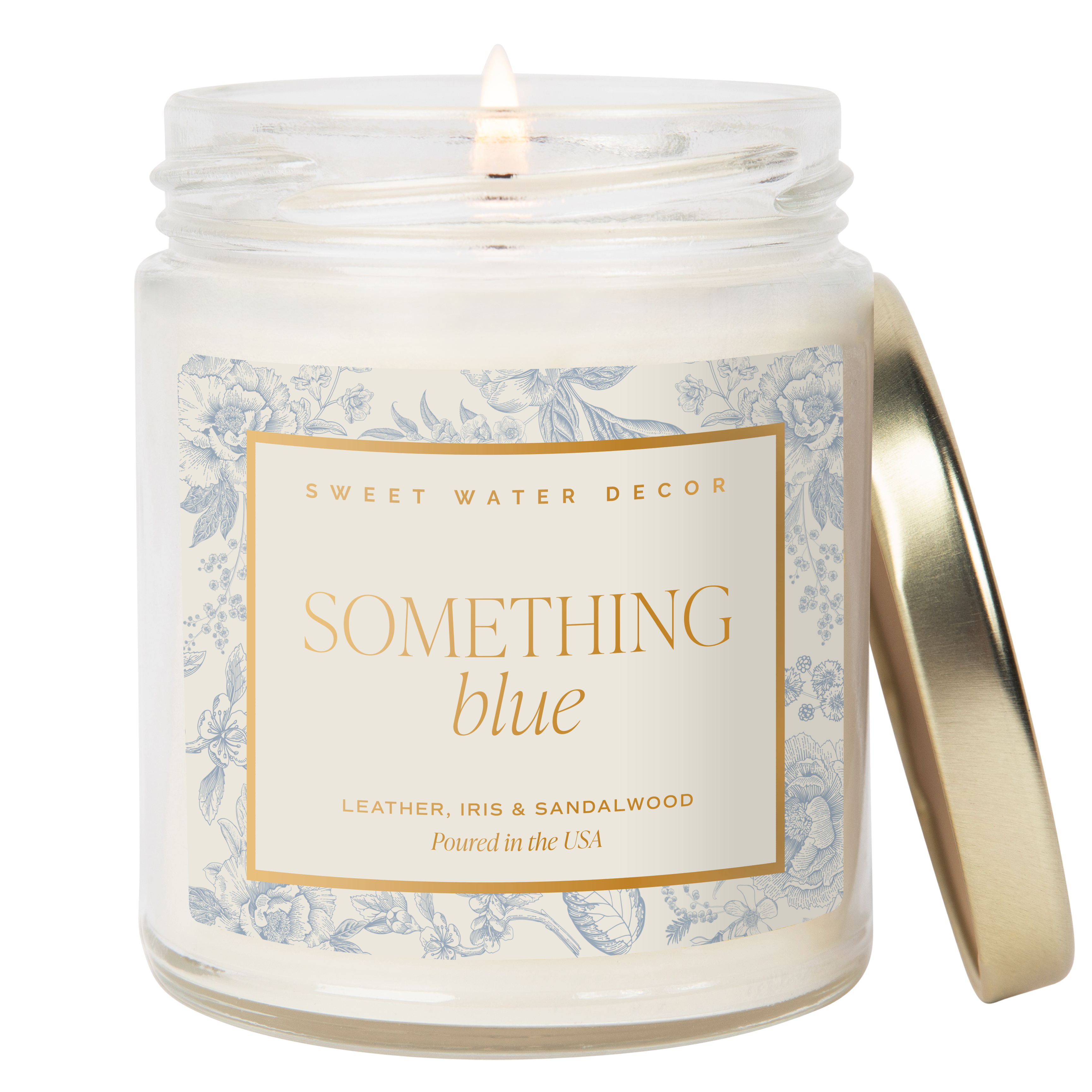Something Blue Soy Candle - Clear Jar - 9 oz