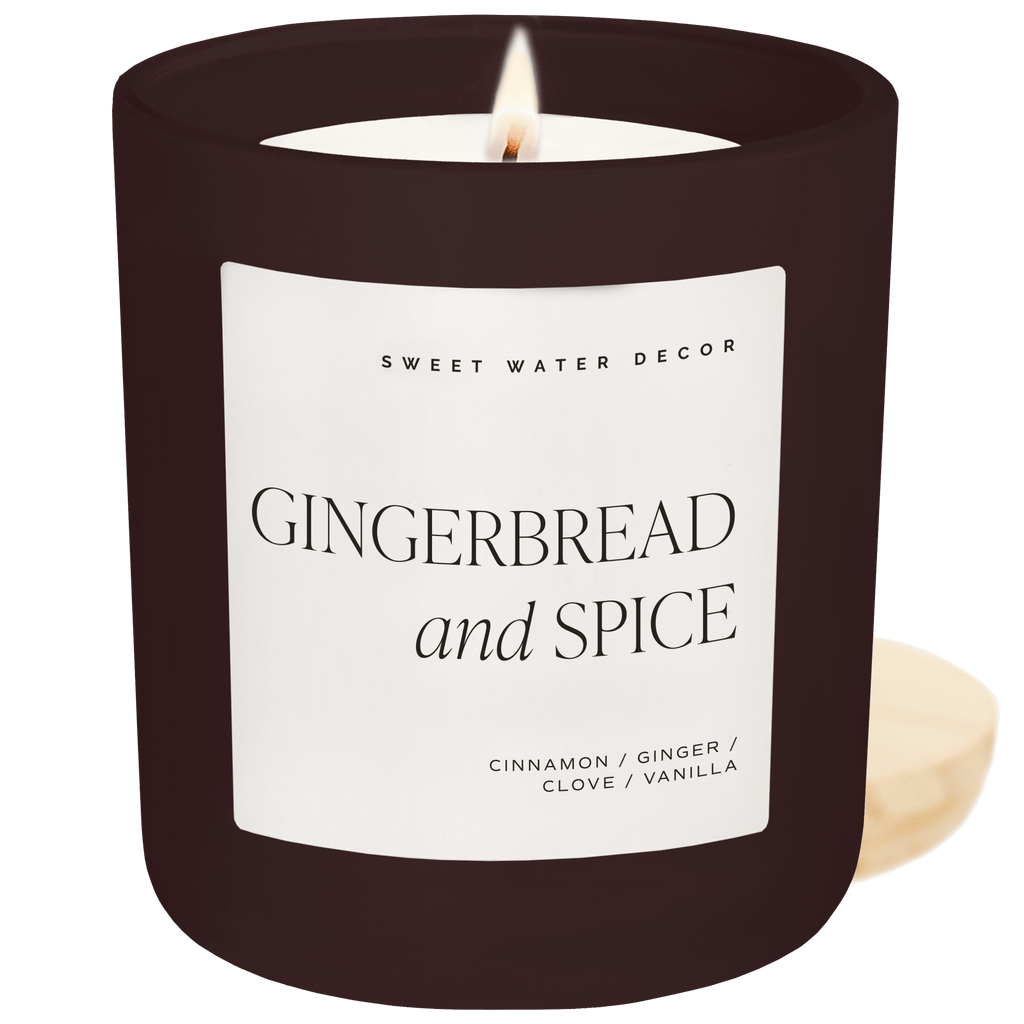 Gingerbread and Spice Soy Candle - Brown Matte Jar - 15 oz