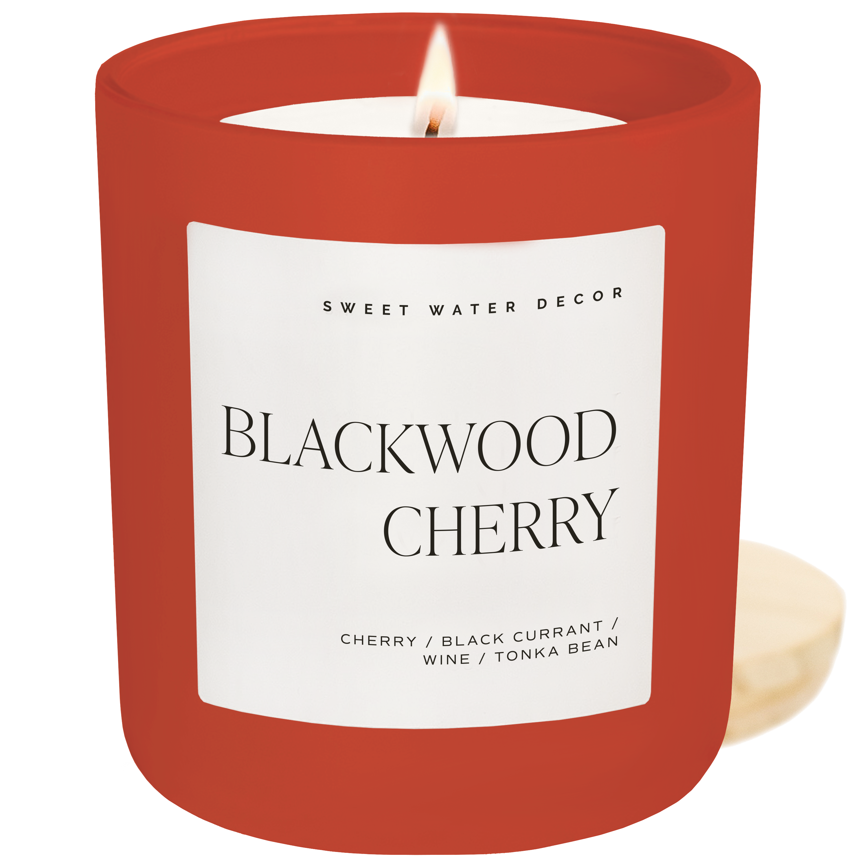 Blackwood Cherry Soy Candle - Red Matte Jar - 15 oz