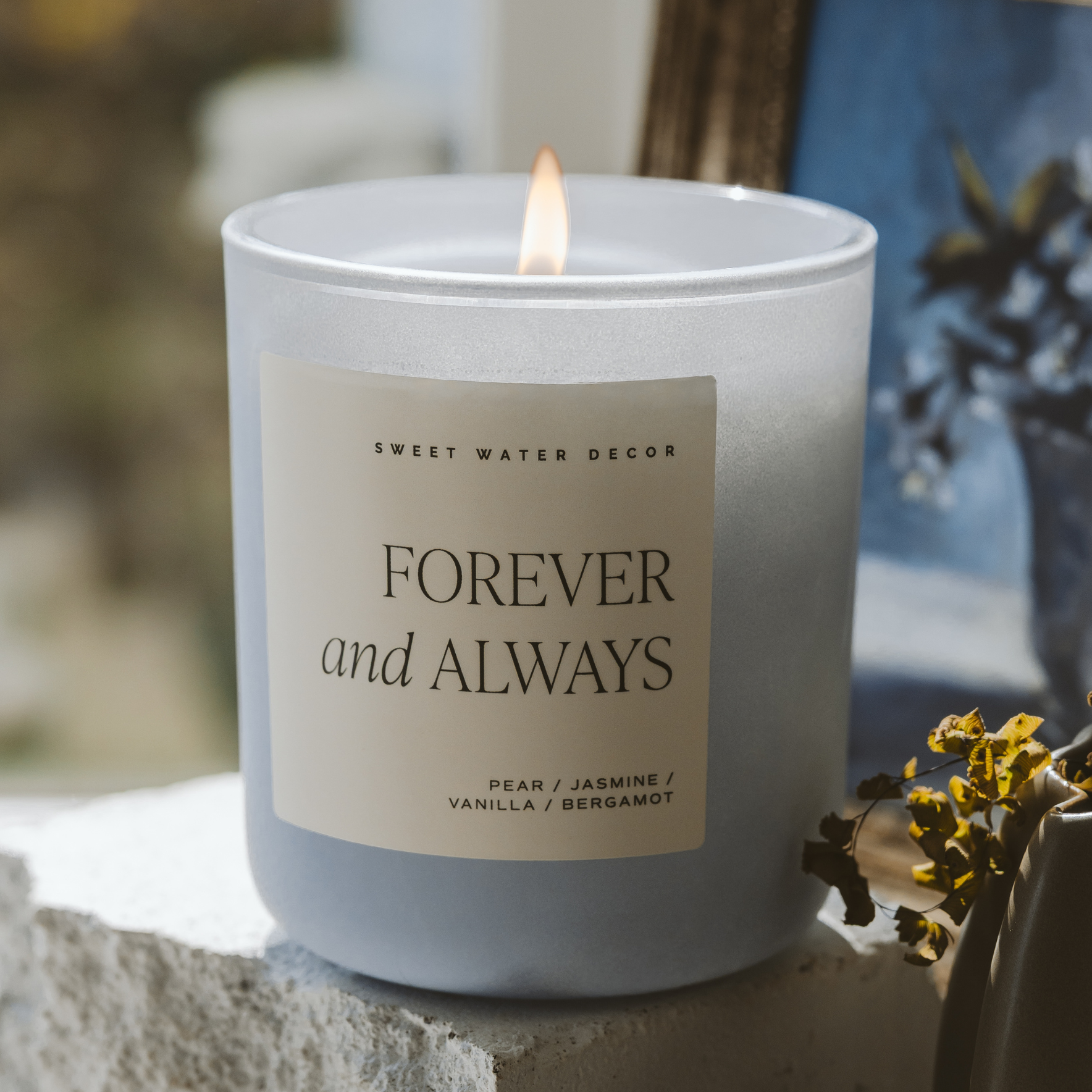 Forever and Always Soy Candle - Blue Matte Jar - 15 oz