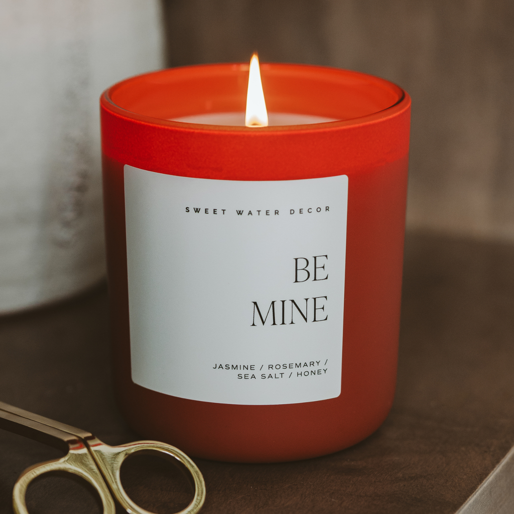 Be Mine Soy Candle - Red Matte Jar - 15 oz