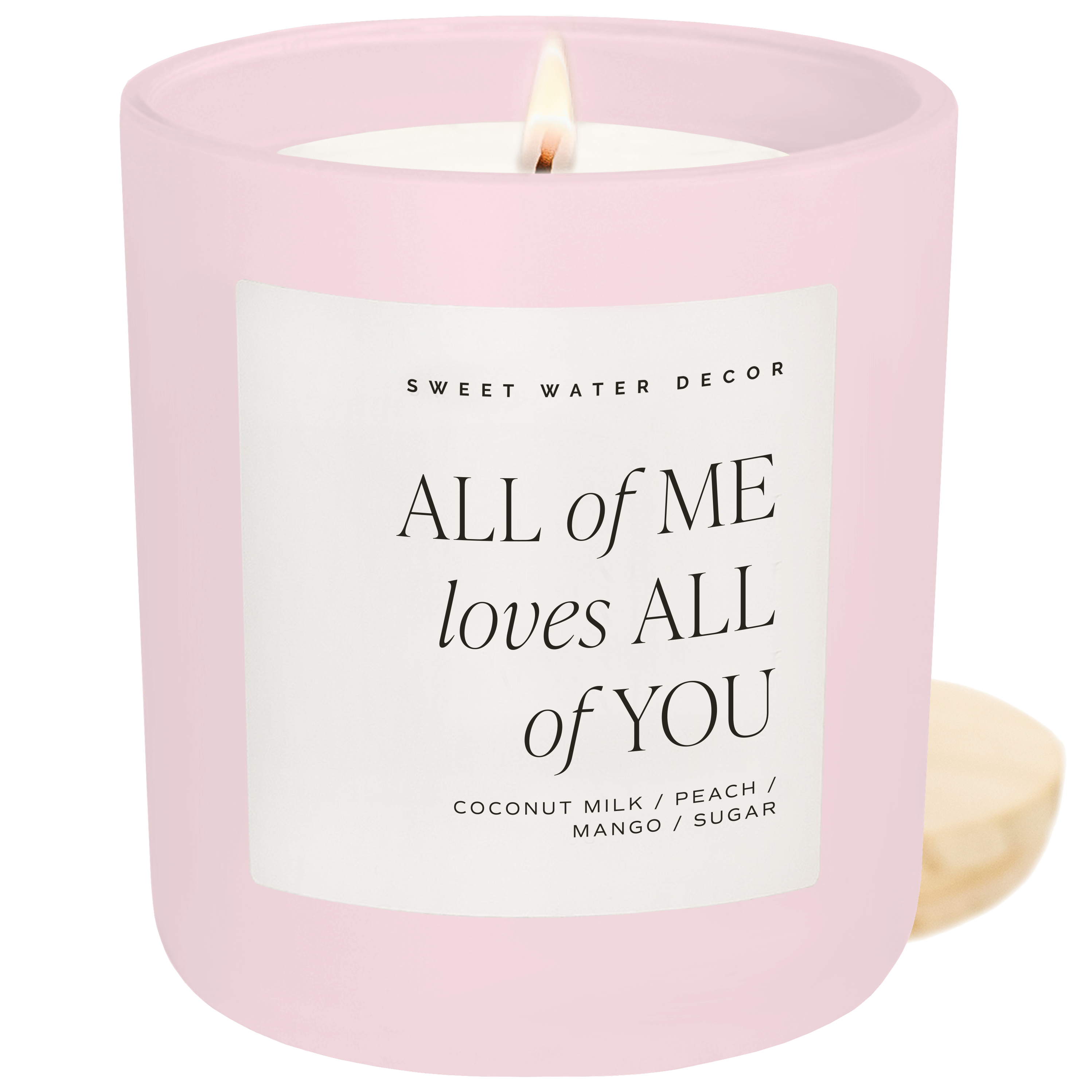 All of Me Loves All of You Soy Candle - Pink Matte Jar - 15 oz