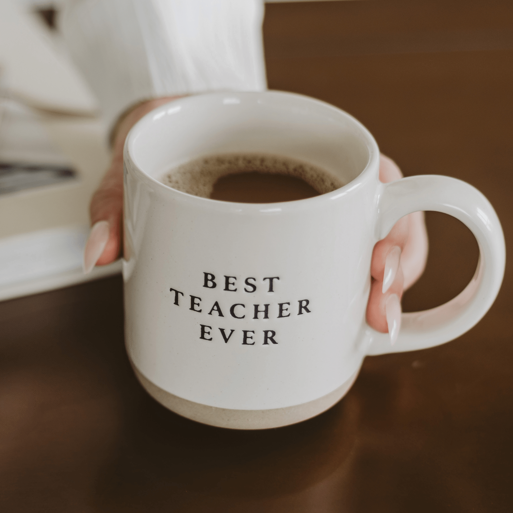 Taza de cerámica de 453 ml "El mejor profesor del mundo"
