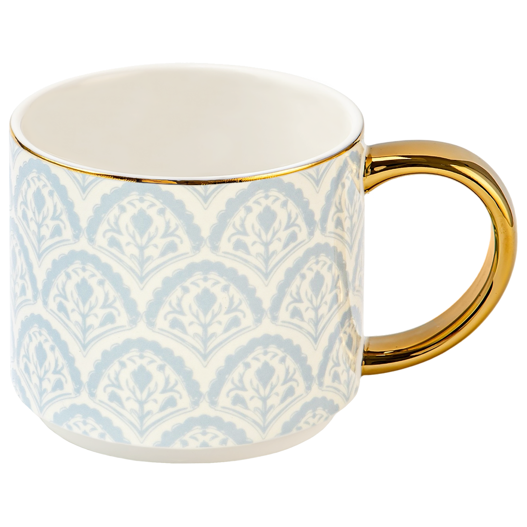 Blue Fan Quilt 14oz. Coffee Mug