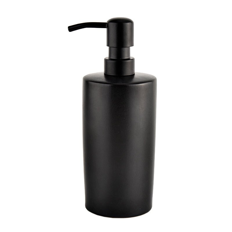 Dispensador de jabón de manos de cerámica negra de 15 oz