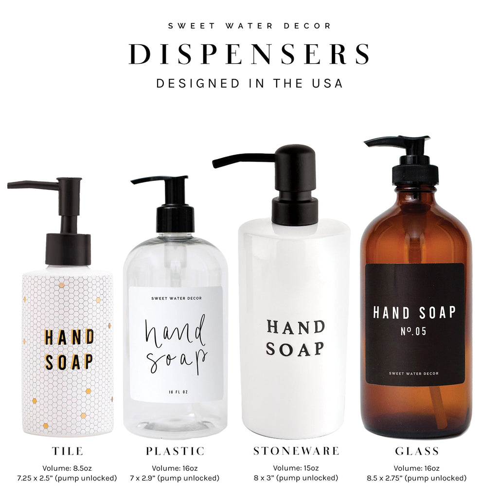 Dispensador de gel de ducha de plástico transparente de 16 oz - Marca blanca