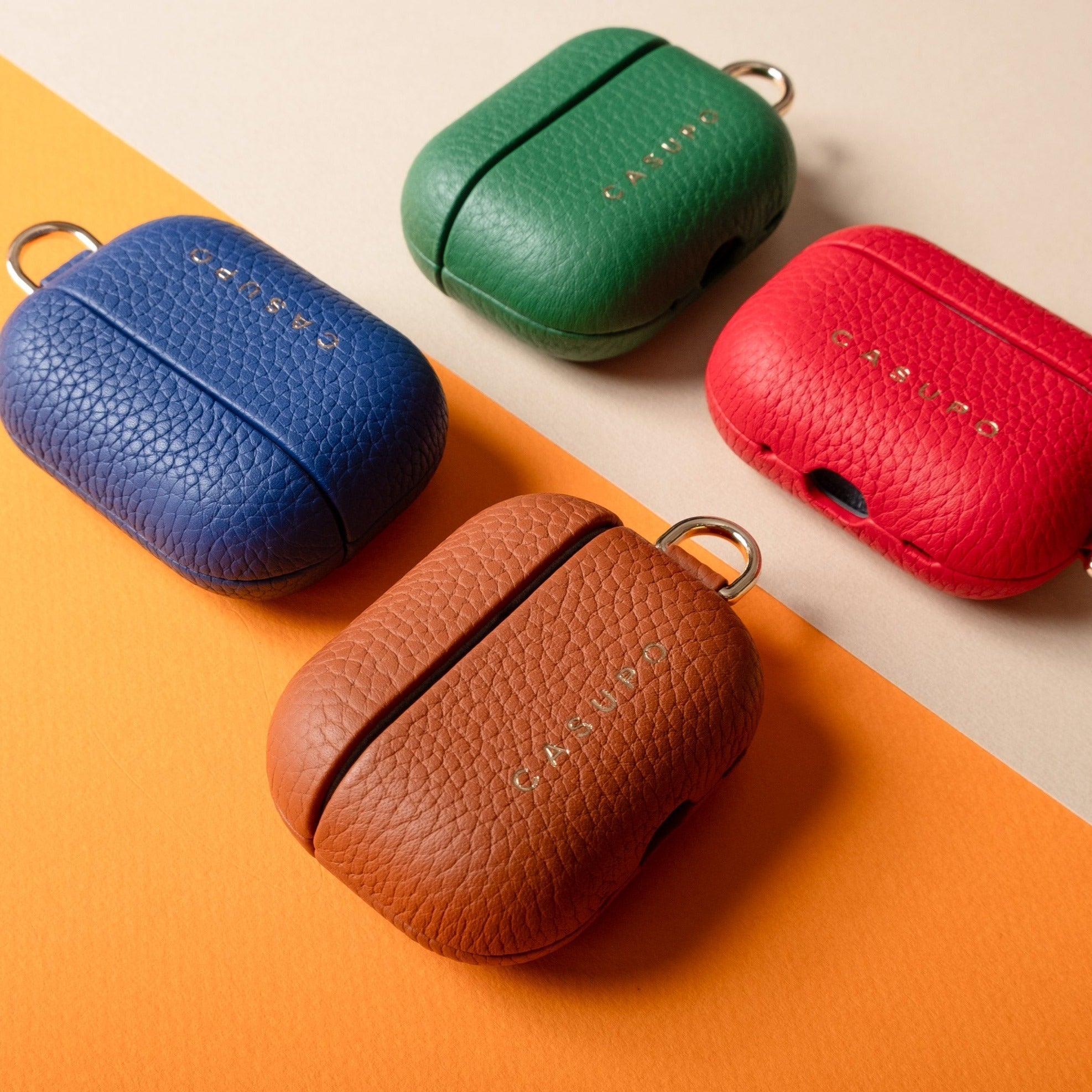 Funda de cuero para Airpods - Roja