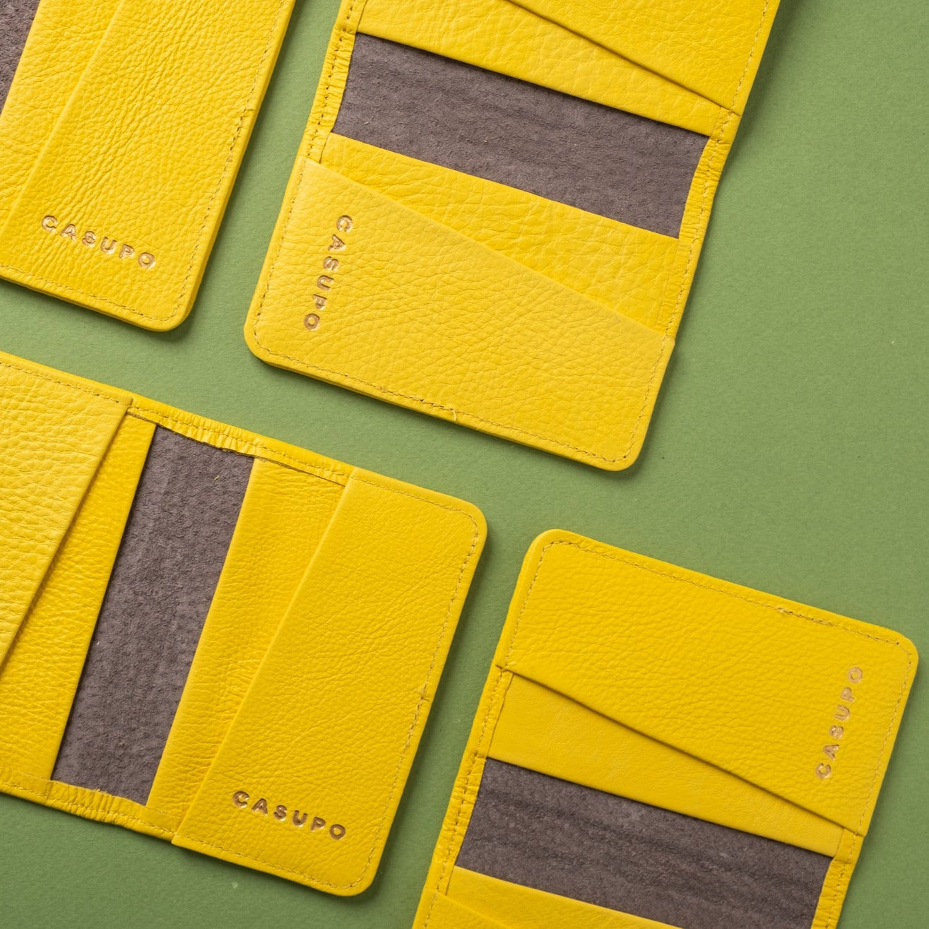 Cartera plegable compacta con protección RFID - Amarillo soleado