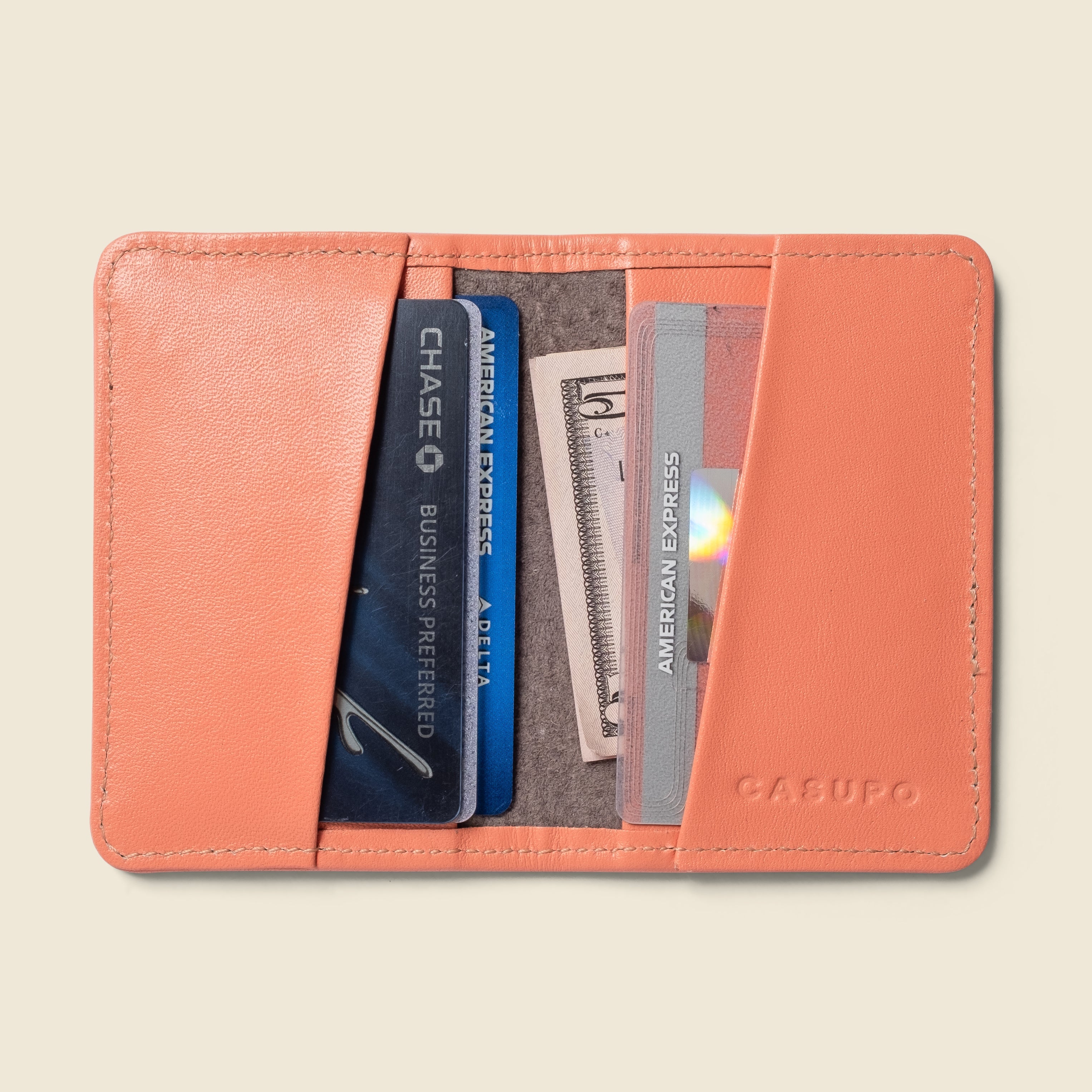 Cartera plegable compacta con protección RFID - Rosa