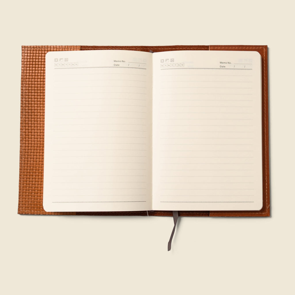 Funda de cuero recargable para libreta A5 (edición limitada en color canela)