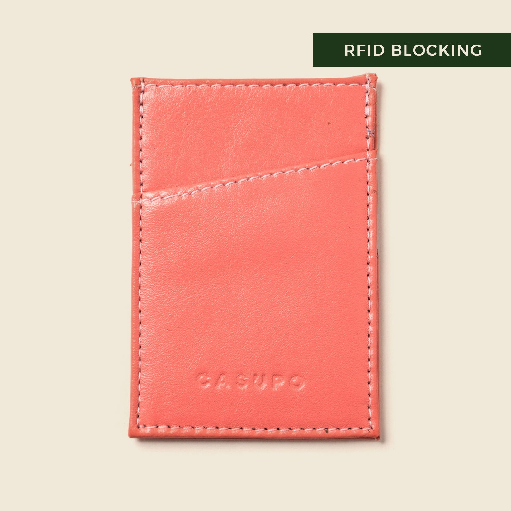 Cartera minimalista con protección RFID - Rosa pastel
