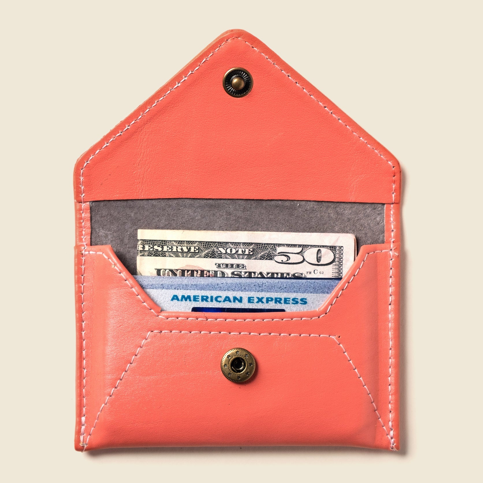 Mini Envelope Wallet With RFID protection - Pastel Pink