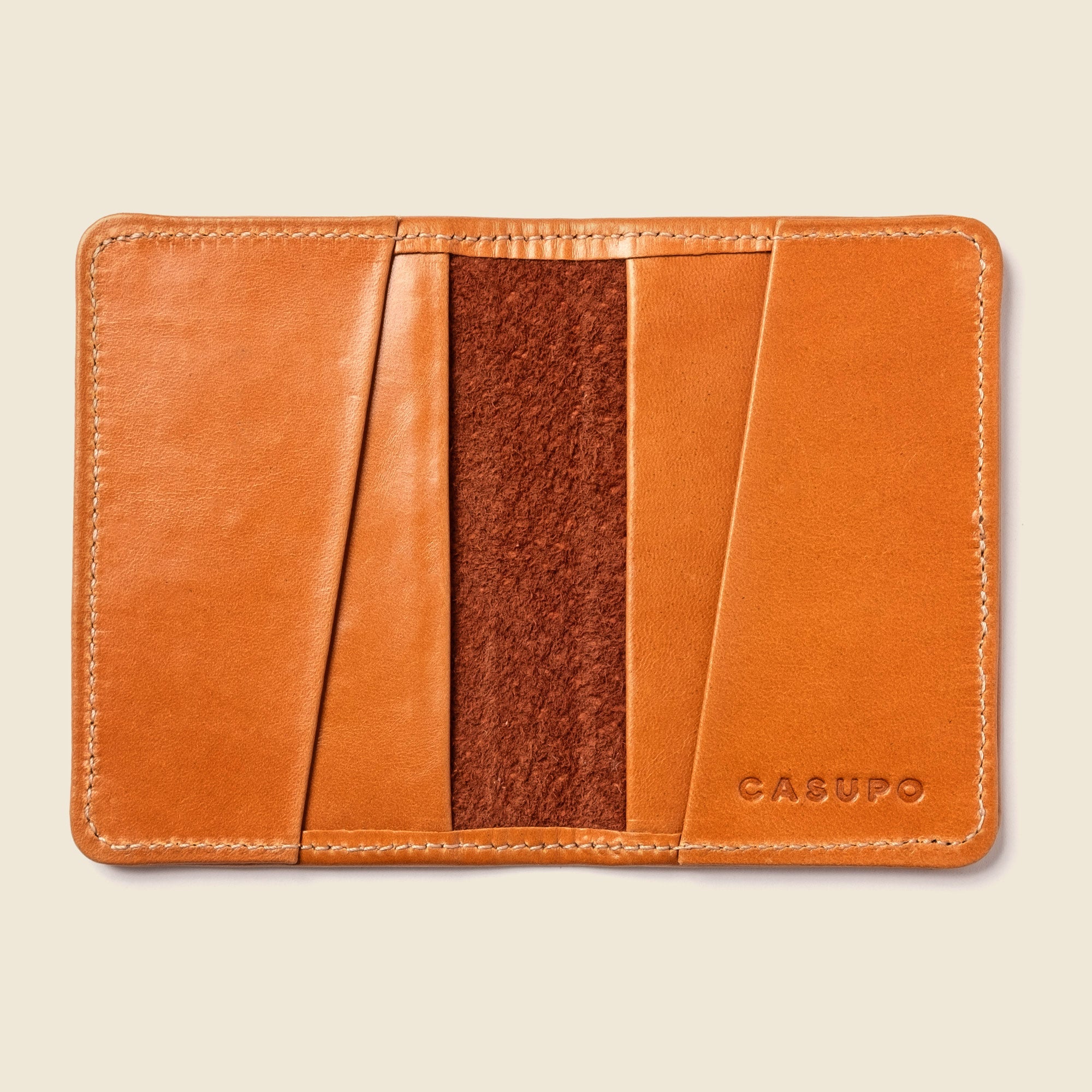 Cartera plegable compacta con protección RFID - Miel