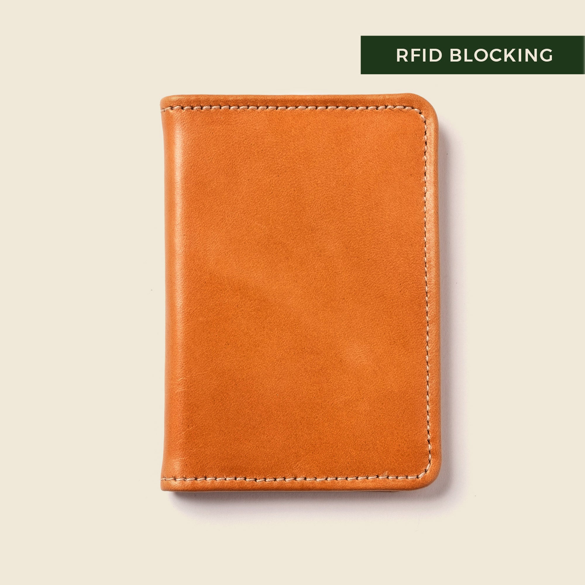 Cartera plegable compacta con protección RFID - Miel