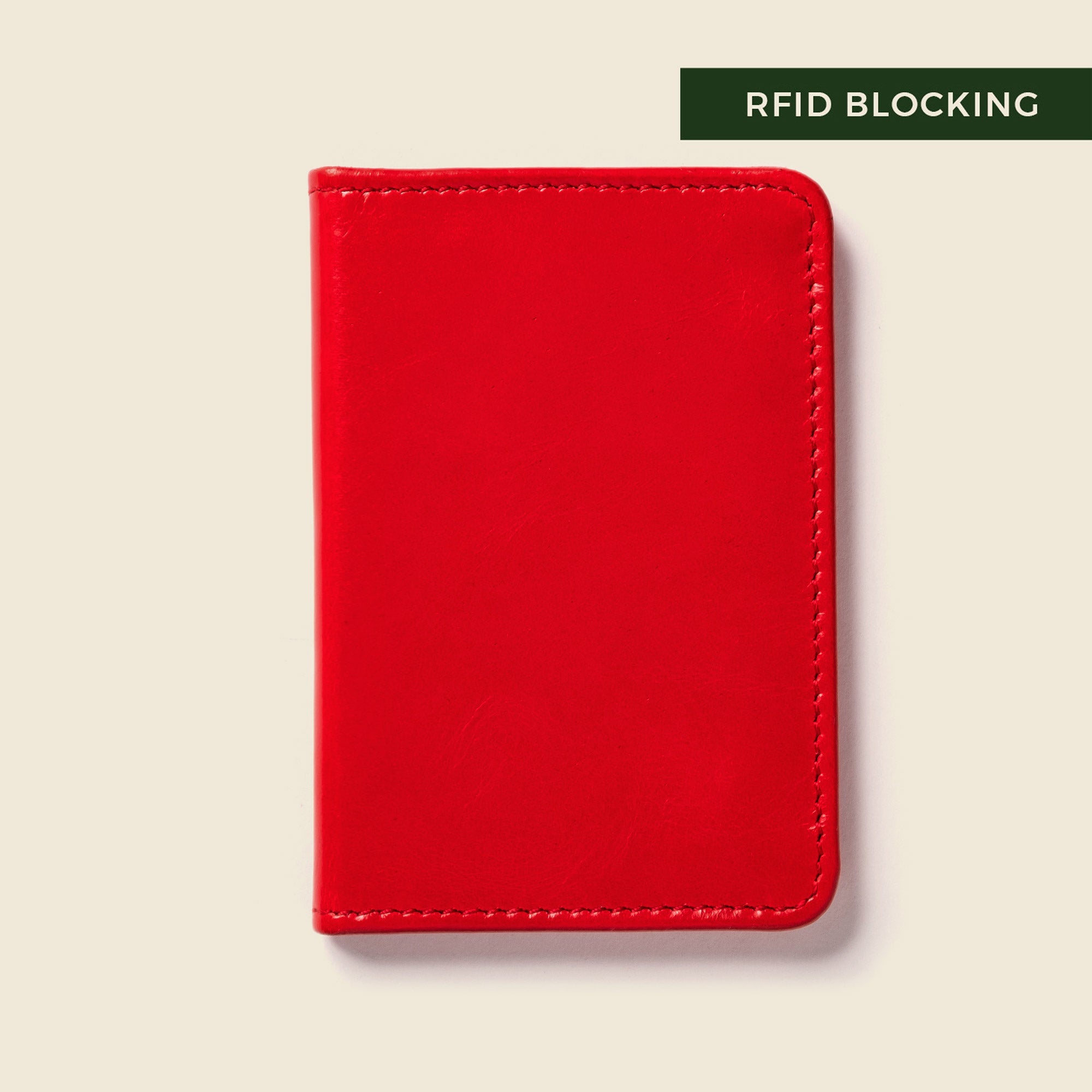 Cartera plegable compacta con protección RFID - Rojo fuego
