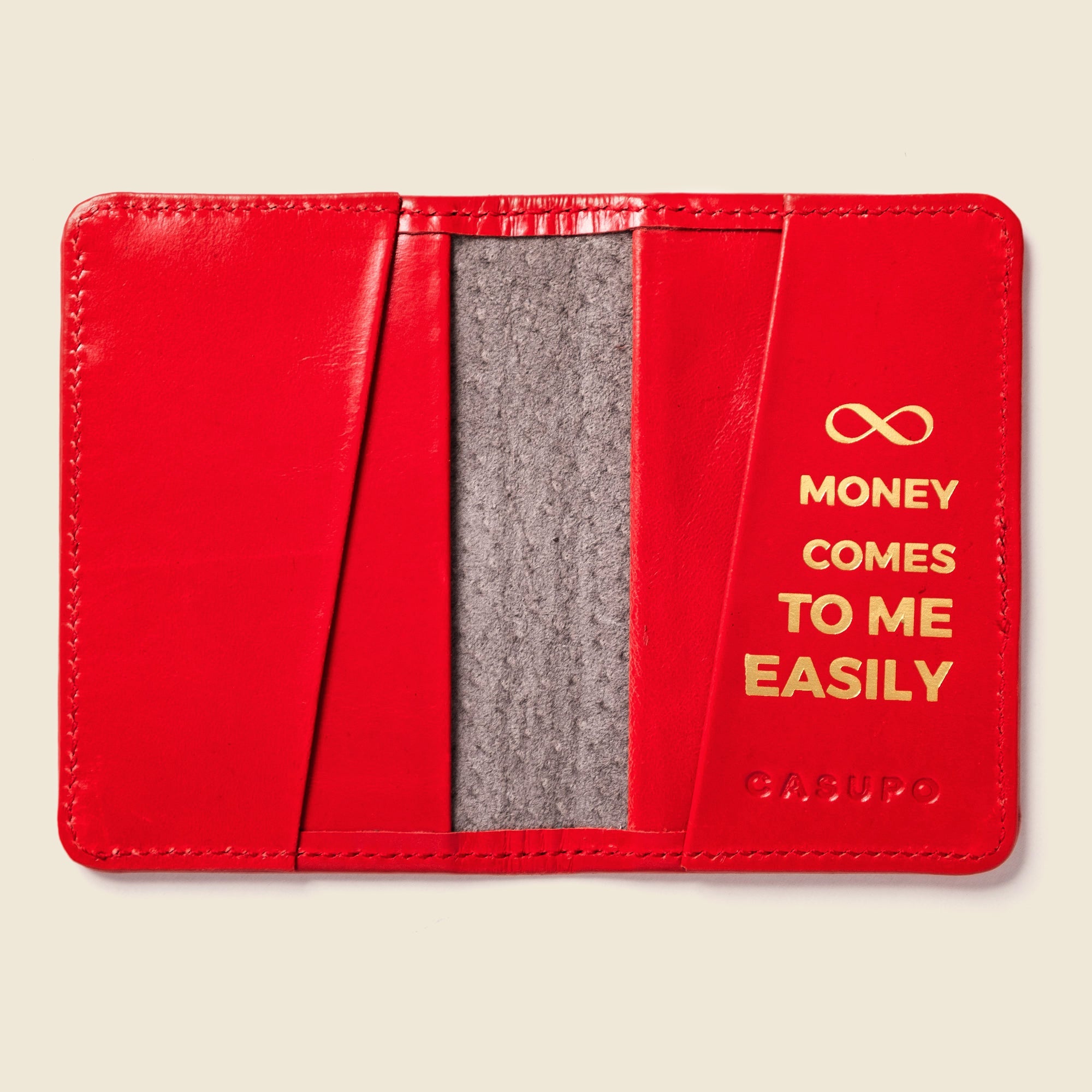 Cartera plegable compacta con protección RFID - Rojo fuego