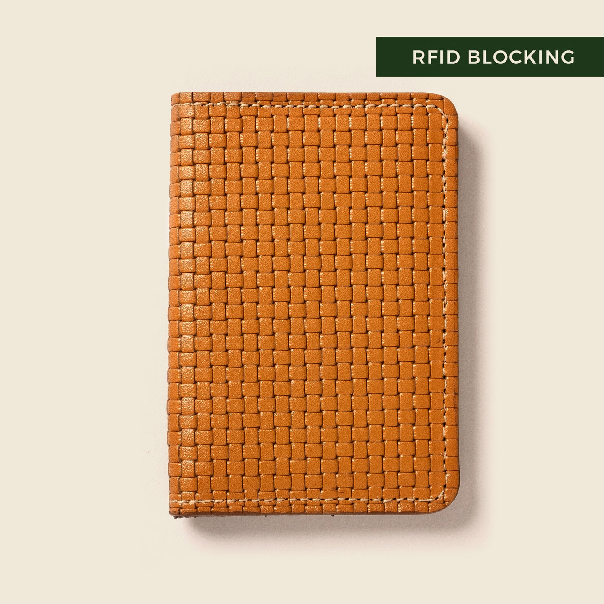 Cartera plegable compacta con protección RFID - Edición limitada en color canela