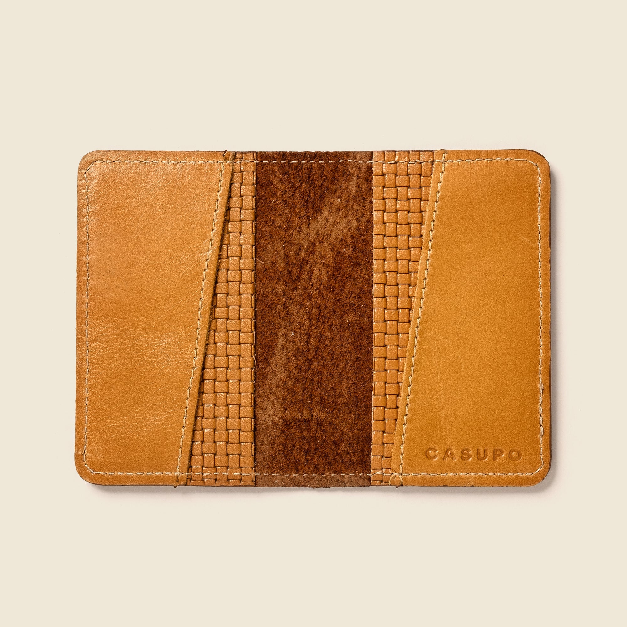 Cartera plegable compacta con protección RFID - Edición limitada en color canela