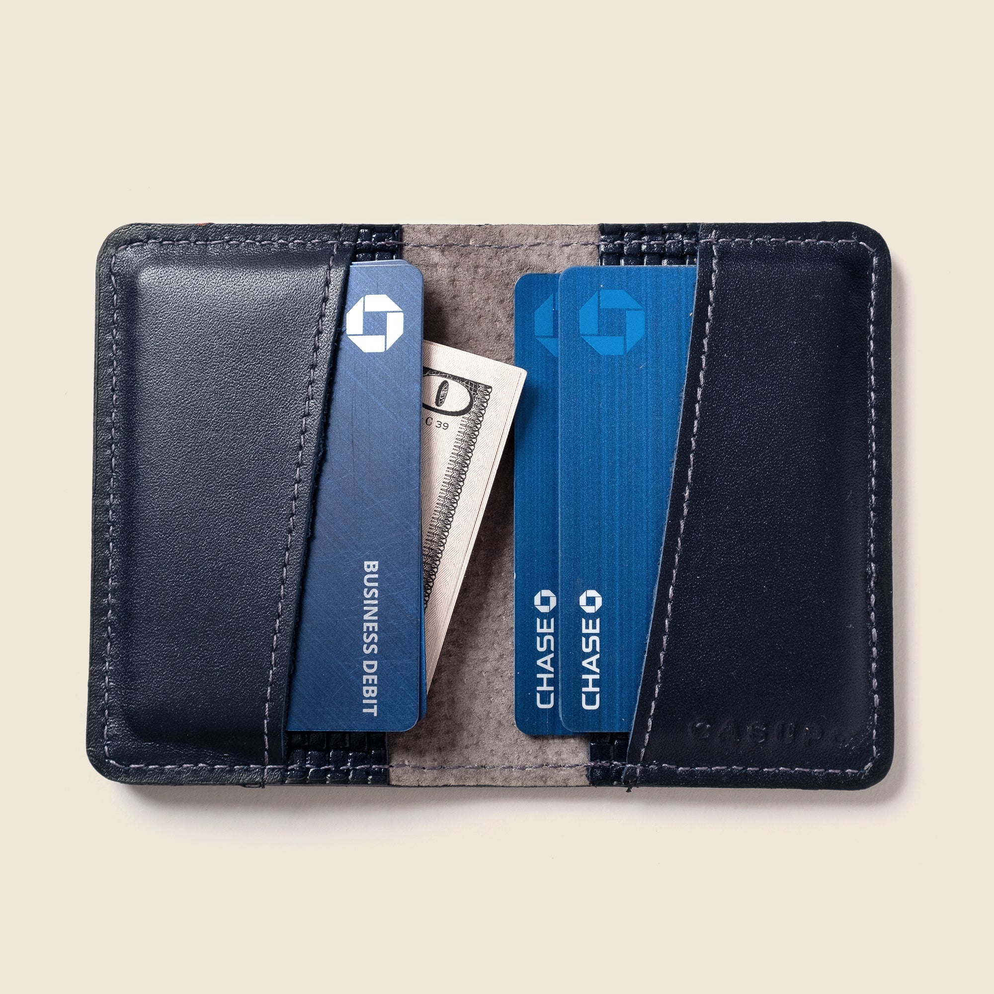 Cartera plegable compacta con protección RFID - Edición limitada azul marino