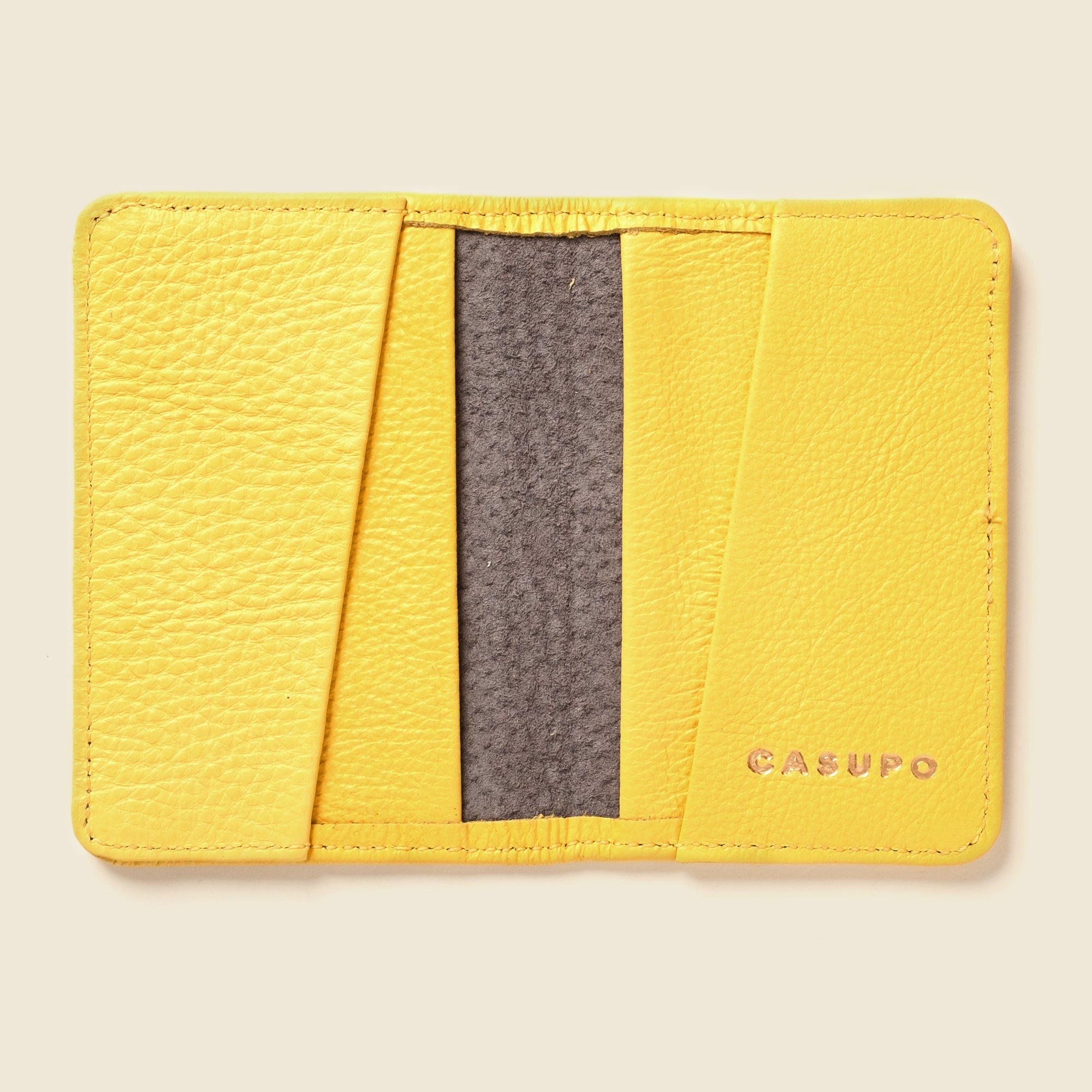 Cartera plegable compacta con protección RFID - Amarillo soleado