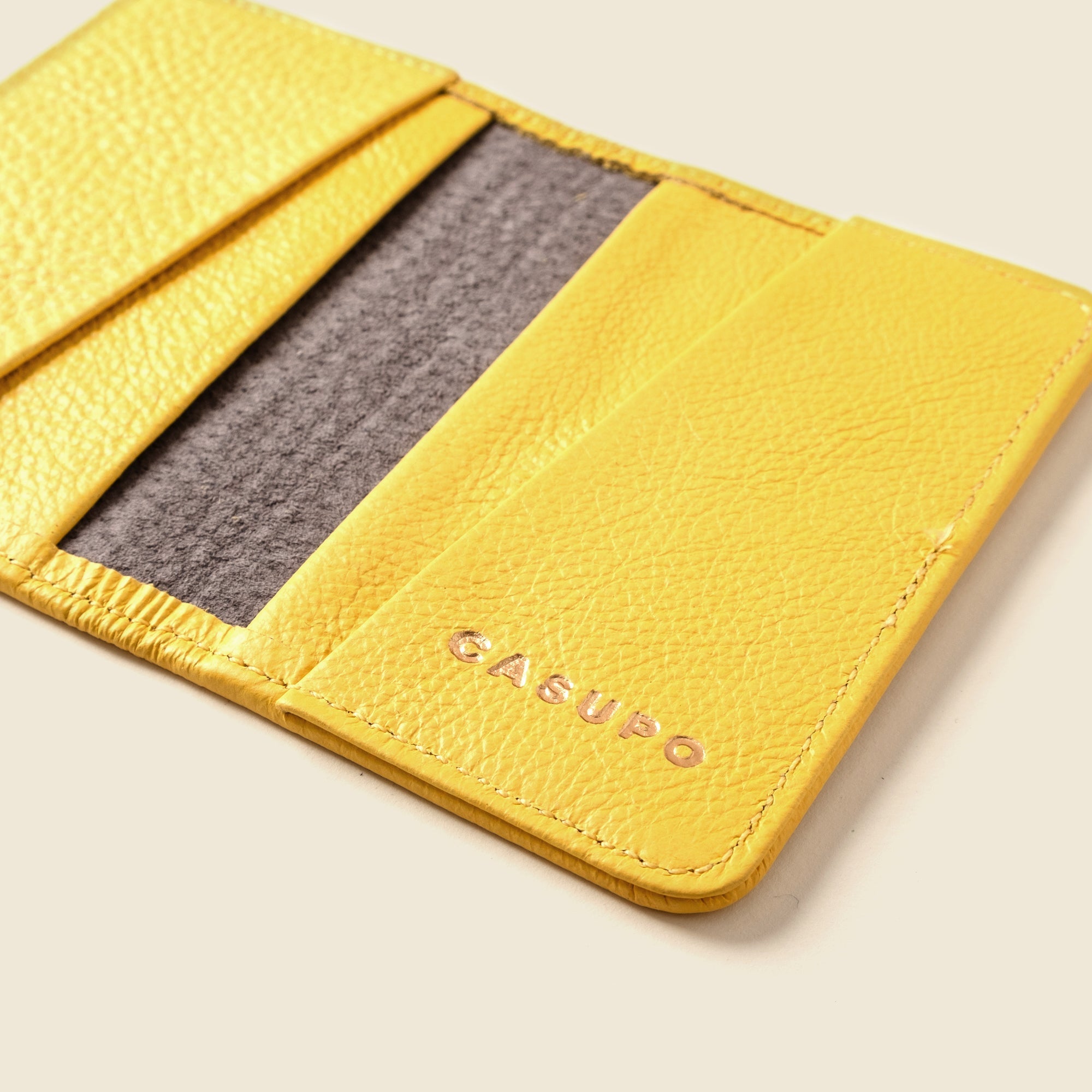 Cartera plegable compacta con protección RFID - Amarillo soleado