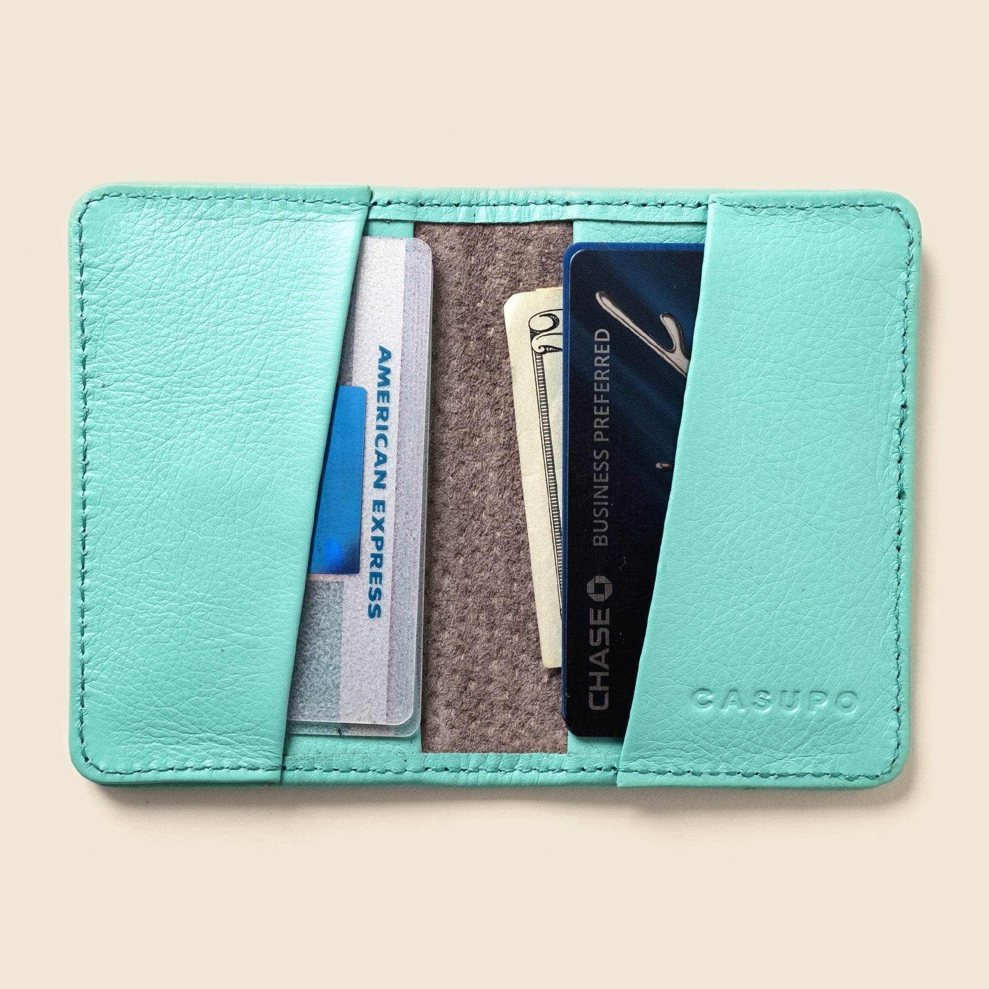Cartera plegable compacta con protección RFID - Azul bebé