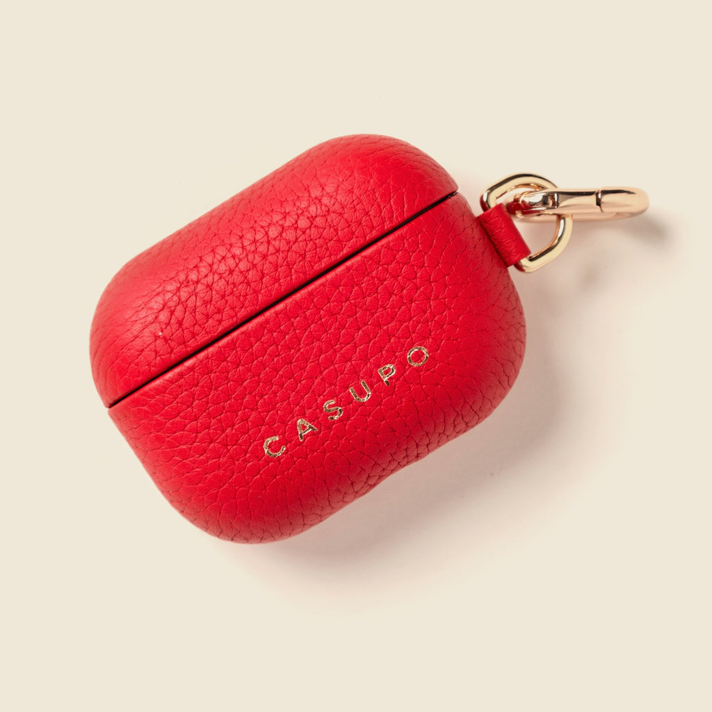Funda de cuero para Airpods - Roja