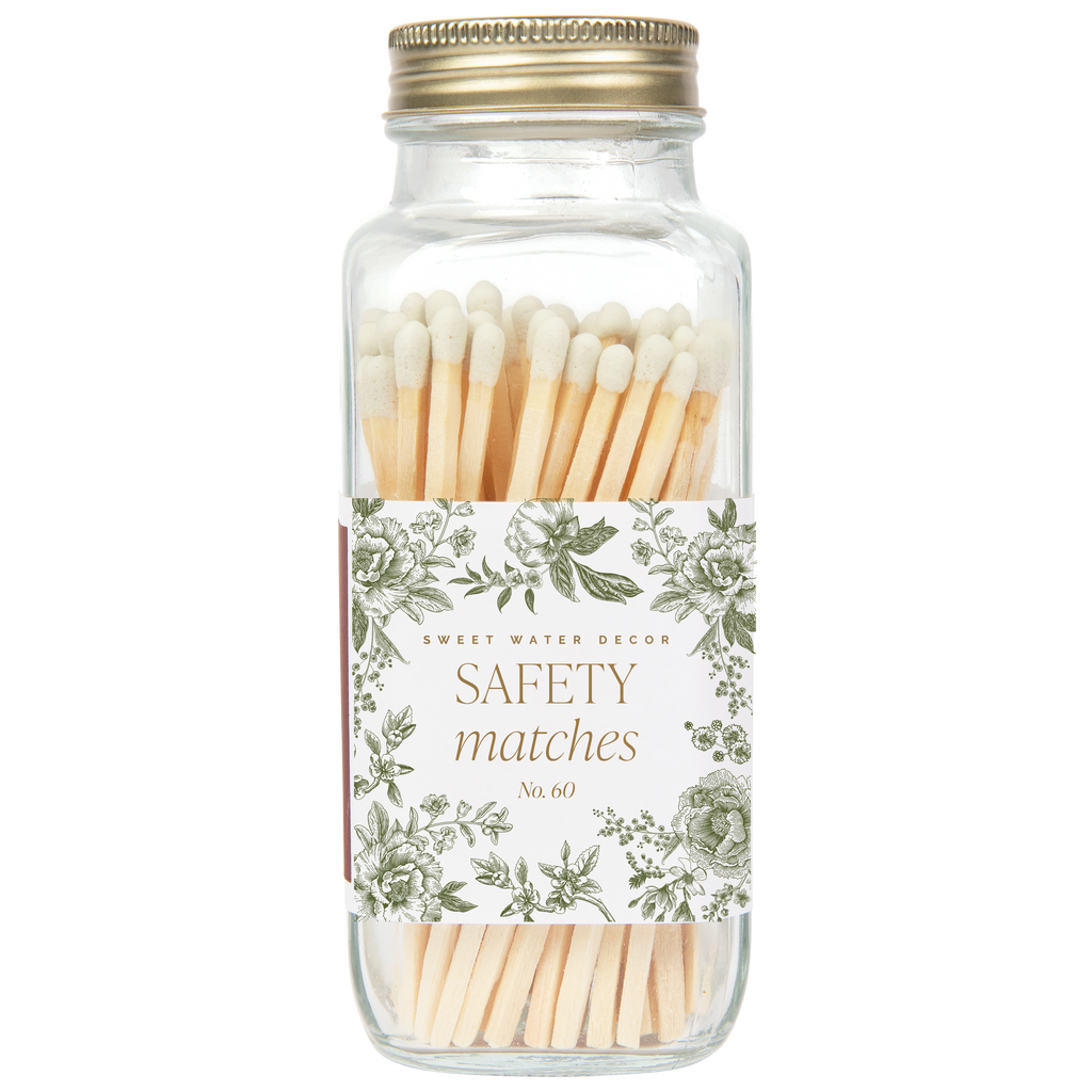 Green Delft White Tip Safety Matches - 60 Count, 3.75"