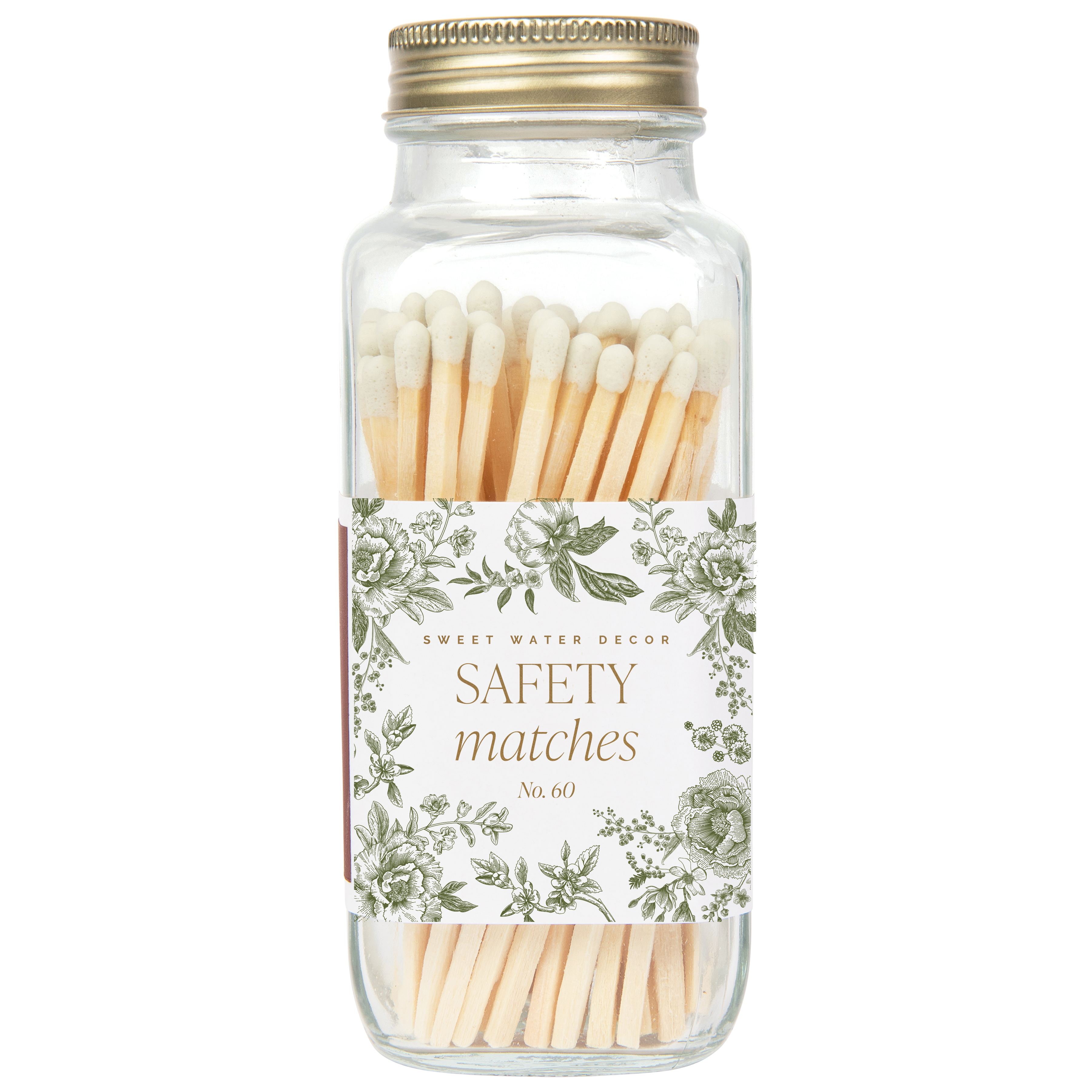 Green Delft White Tip Safety Matches - 60 Count, 3.75"