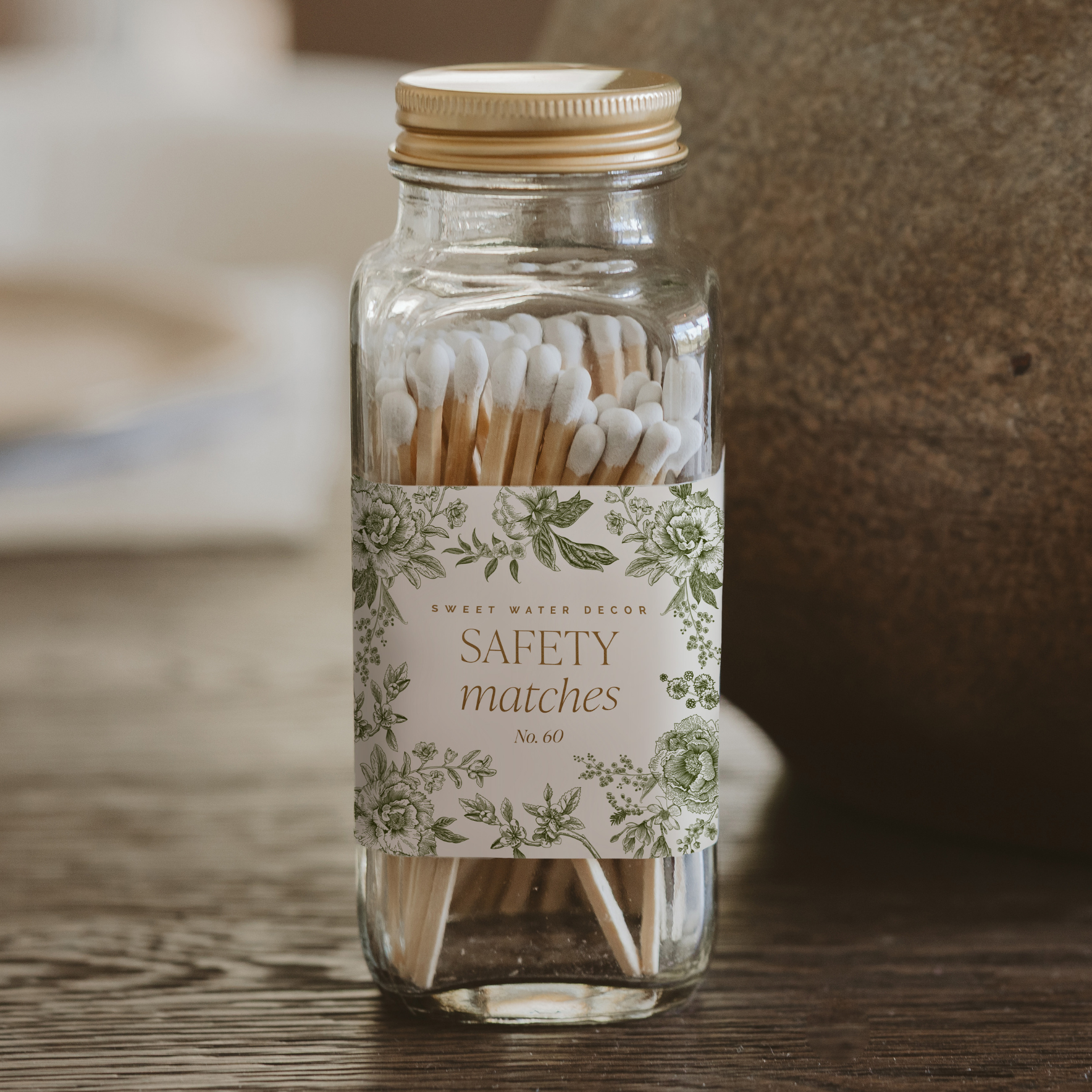 Green Delft White Tip Safety Matches - 60 Count, 3.75"