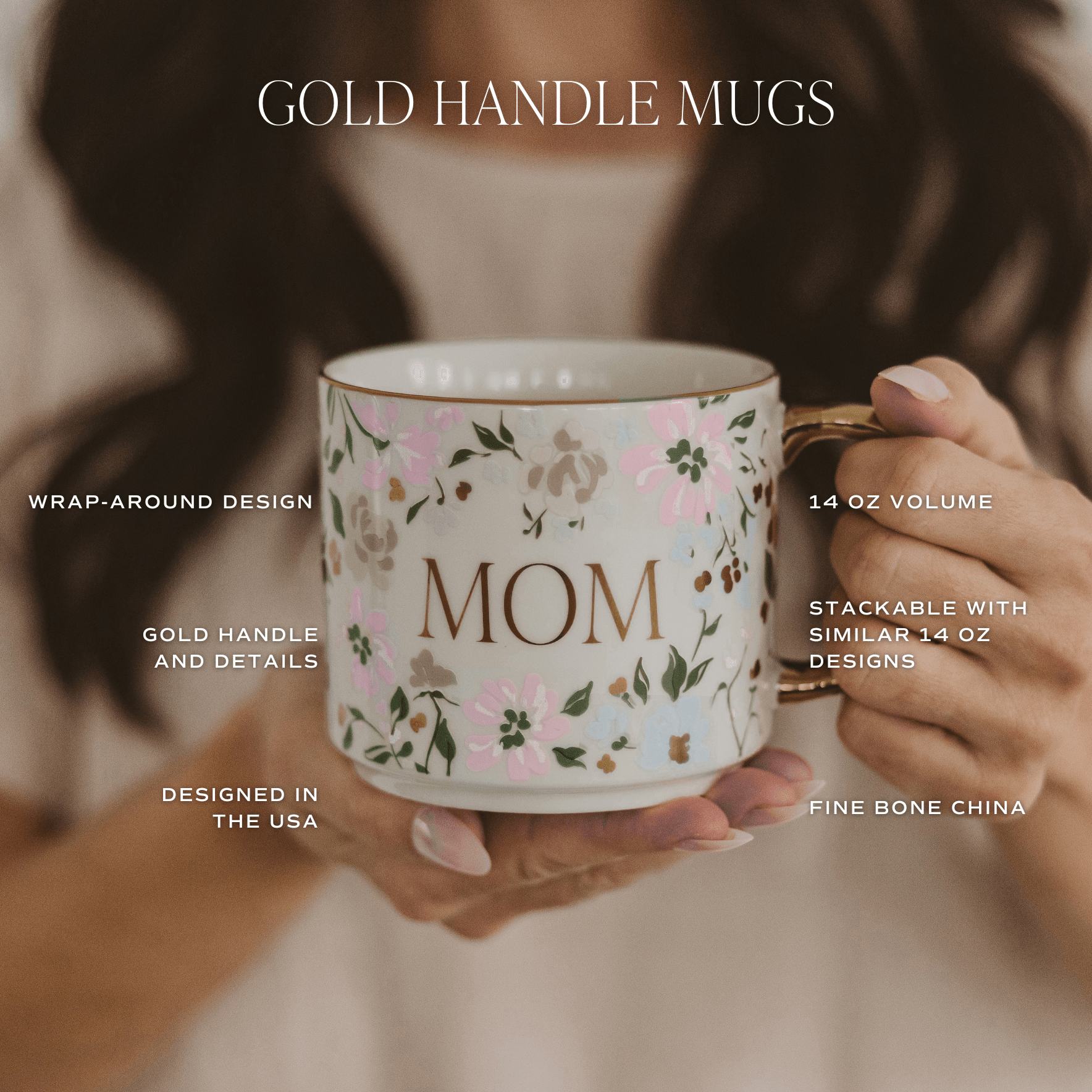 Gold Mom 14oz. Coffee Mug