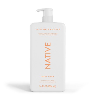 Native Body Wash for Women & Men Sweet Peach & Nectar 36 fl oz - New