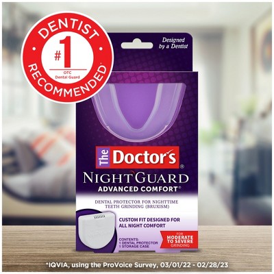 Protector bucal nocturno Advanced Comfort de The Doctors para el bruxismo nocturno (1 unidad) con estuche - Caja imperfecta