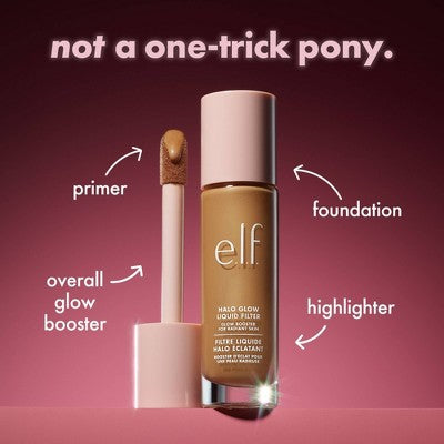 e.l.f. Halo Glow Liquid Filter Highlighter 7 Deep/Rich 1.06 fl oz - New