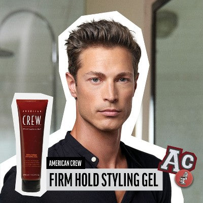 Gel para peinar el cabello American Crew para hombre, fijación firme y sin descamación, 237 ml (8.4 oz) - Envase imperfecto
