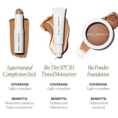 Well People Supernatural Complexion Stick Foundation&Concealer 20 Light Medium Warm 0.28oz - Imperfect Box
