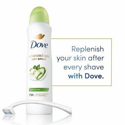 Antitranspirante y desodorante en aerosol seco Dove Beauty Advanced Care Cool Essentials de 72 horas para mujer - Envase imperfecto
