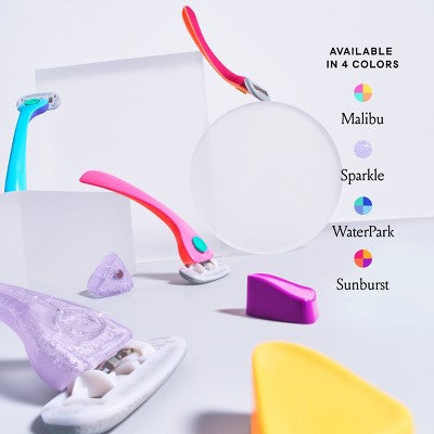 Kit de afeitadora Billie Malibu para mujer (1 mango, soporte magnético y 2 recambios de cuchillas) - Caja imperfecta