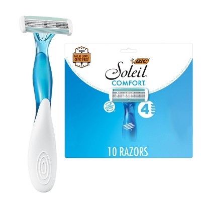 Maquinilla de afeitar desechable BiC Soleil Comfort de 4 hojas para mujer (10 unidades) - Nueva