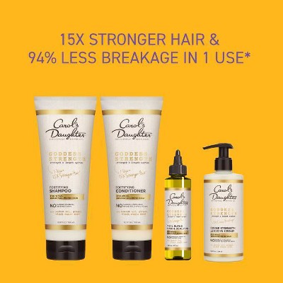 Acondicionador fortificante Carol's Daughter Goddess Strength con aceite de ricino para cabello propenso a la rotura, 11 onzas líquidas - Nuevo