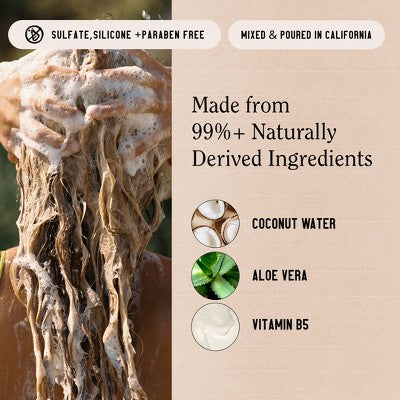 Champú clásico de coco California Naturals, 16.5 onzas líquidas - Nuevo