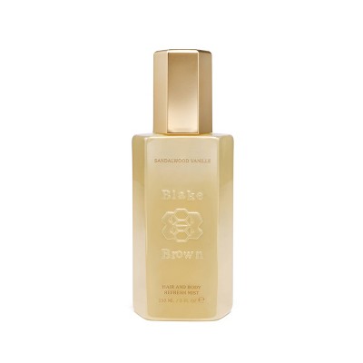 Blake Brown Bruma refrescante para cabello y cuerpo con sándalo y vainilla, fragancia cálida de vainilla, 147 ml (5 onzas líquidas) - Nuevo
