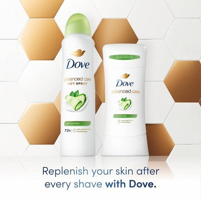 Antitranspirante y desodorante en aerosol seco Dove Beauty Advanced Care Cool Essentials de 72 horas para mujer - Envase imperfecto