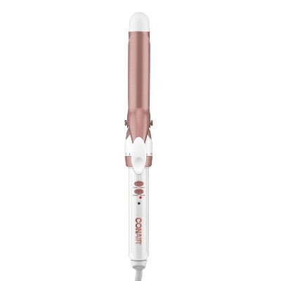 Rizador de pelo Conair Double Ceramic Rose Gold de 1 pulgada - Caja Imperfect