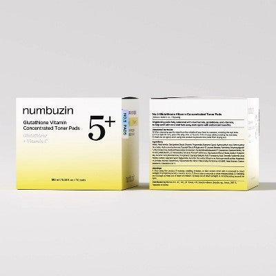 numbuzin No.5+ Glutathione Vitamin Concentrated Toner Pads 70ct - New
