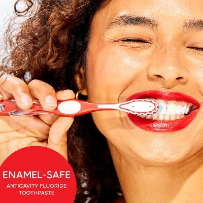 Pasta dental blanqueadora Colgate Optic White Adv Icy Fresh, 3.2 oz (paquete de 3) - Caja imperfecta
