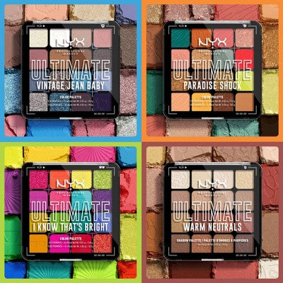 NYX Professional Makeup Ultimate Eyeshadow Palette Bright 0.32 oz - New