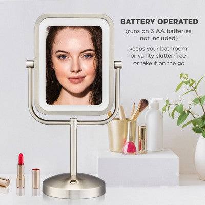 Espejo de maquillaje LED Conair plateado - Caja imperfecta